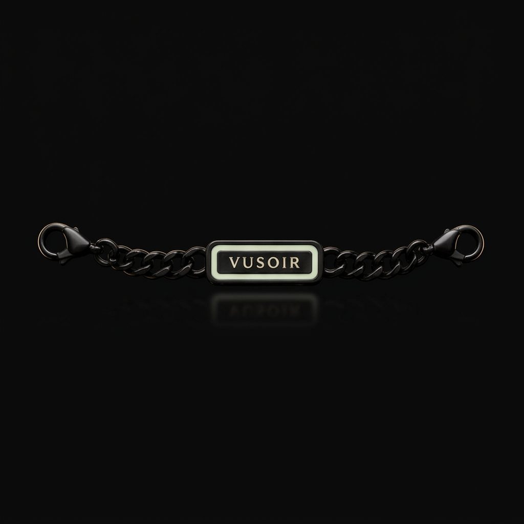 Matte Black glow lace chain