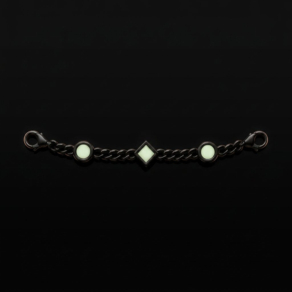 Matte Black glow shoe chain