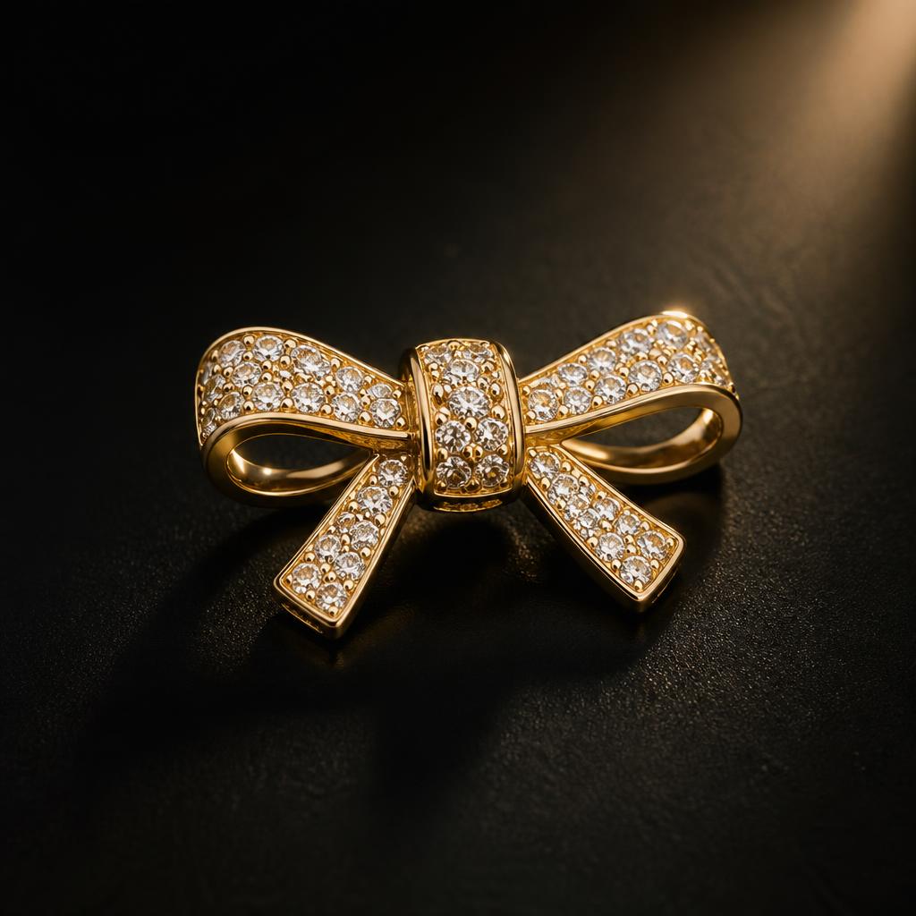 VUSOIR Ruban Crystal Bow Charm