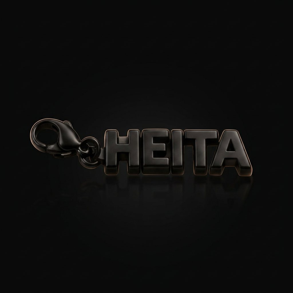 VUSOIR Kasi HEITA lace charm in Matte Black