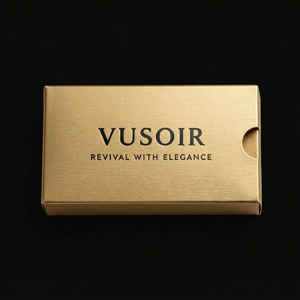 VUSOIR Chain Gift Box in gold, closed