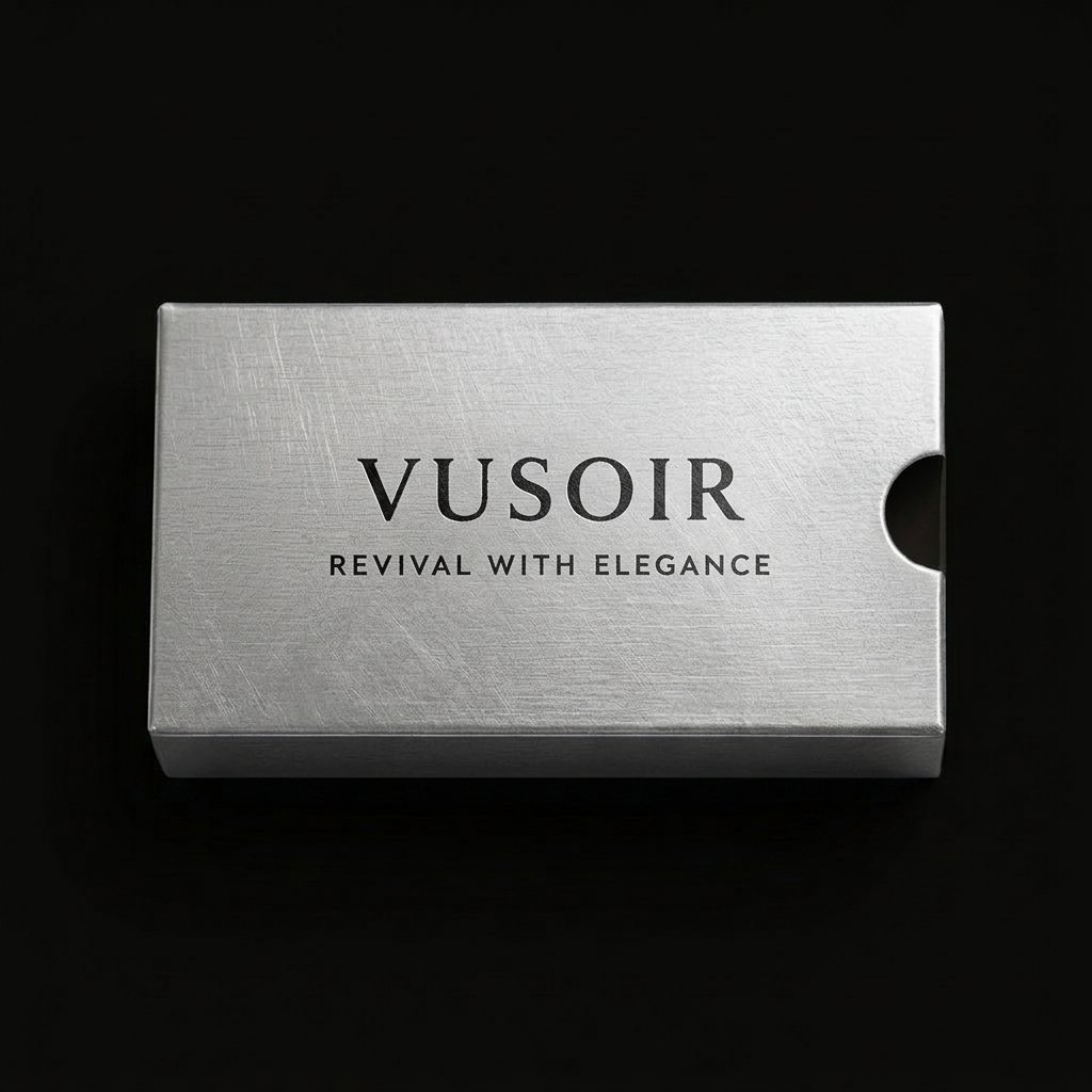 VUSOIR Charm Gift Box in silver, closed