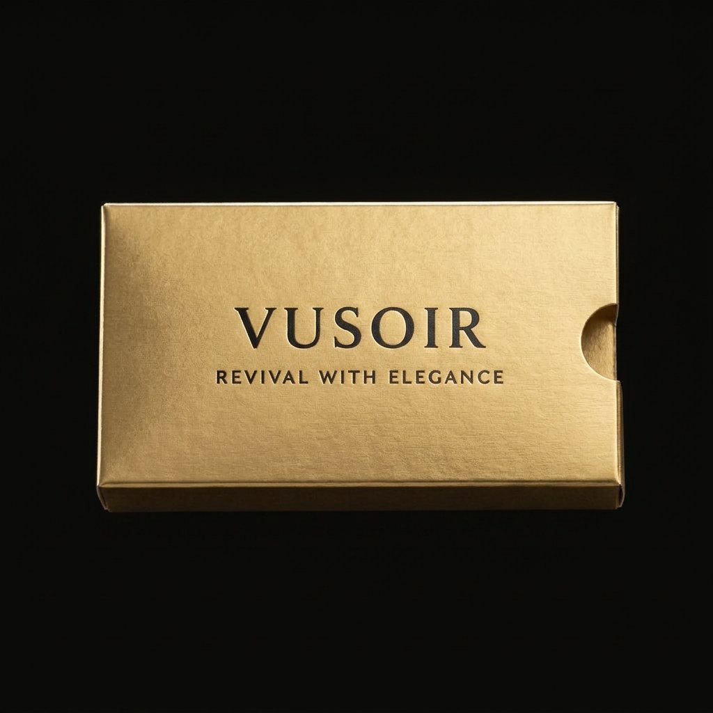 VUSOIR Lace Lock Gift Box in gold, closed