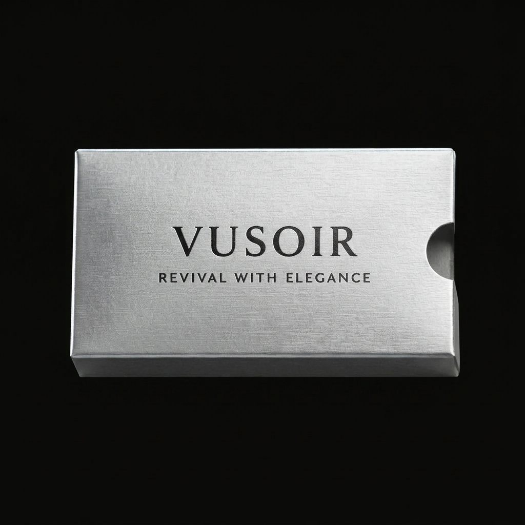 VUSOIR Lace Lock Gift Box in silver, closed