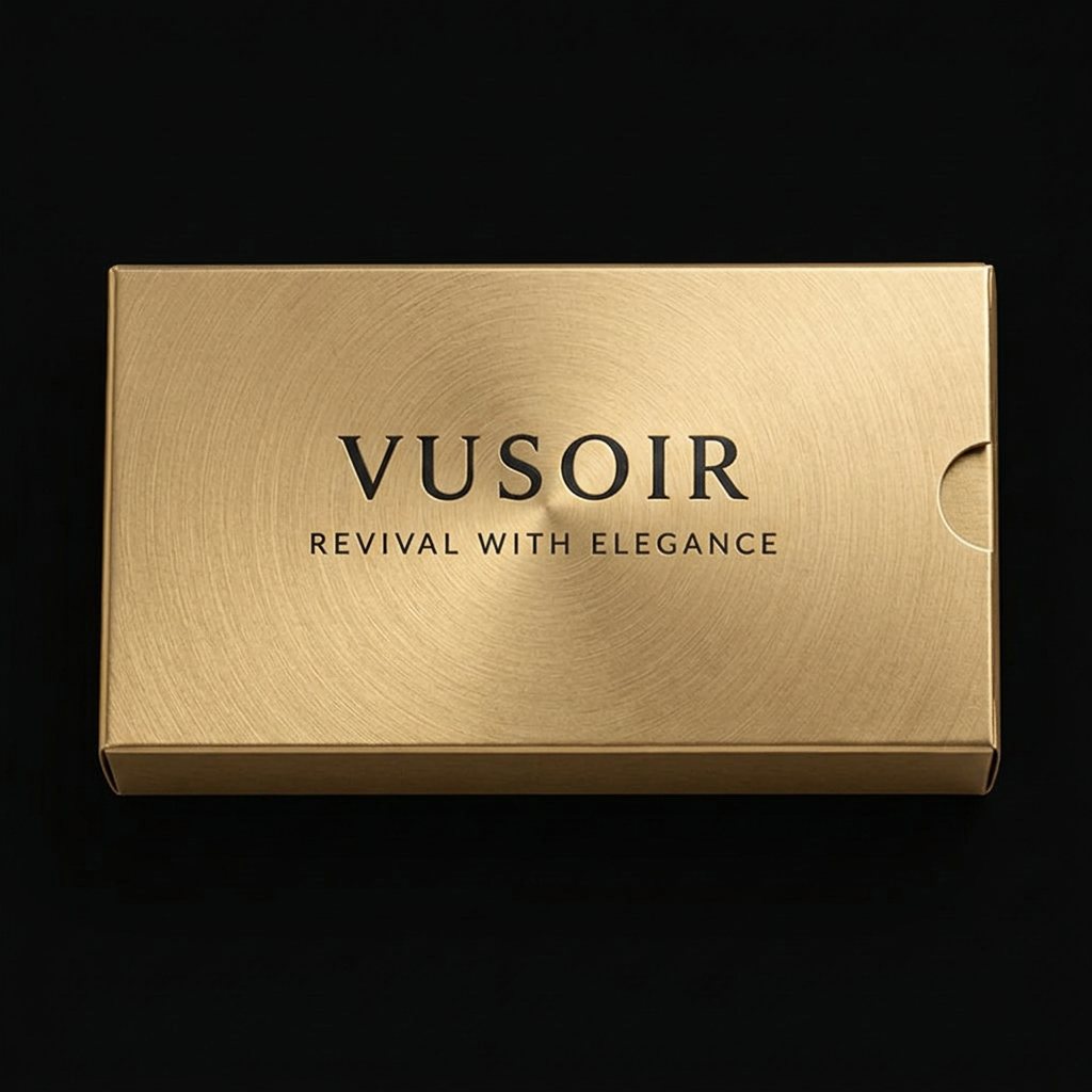 VUSOIR Mixed Set Gift Box in gold, closed