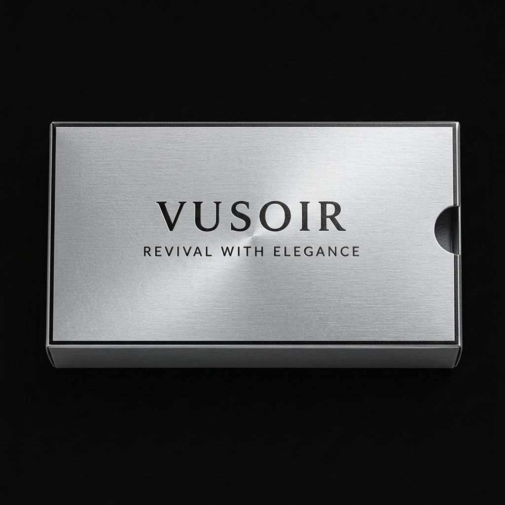 VUSOIR Mixed Set Gift Box in silver, closed